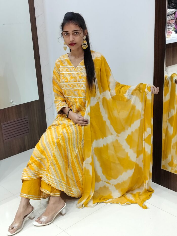 Anrakha pattern with anarkali - Image 1