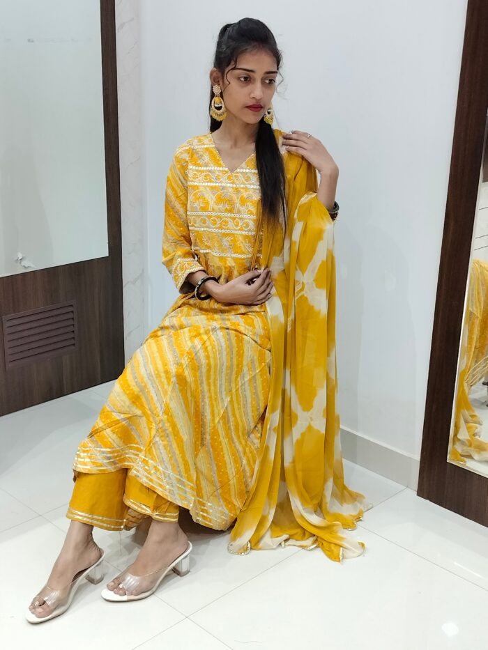 Anrakha pattern with anarkali - Image 3