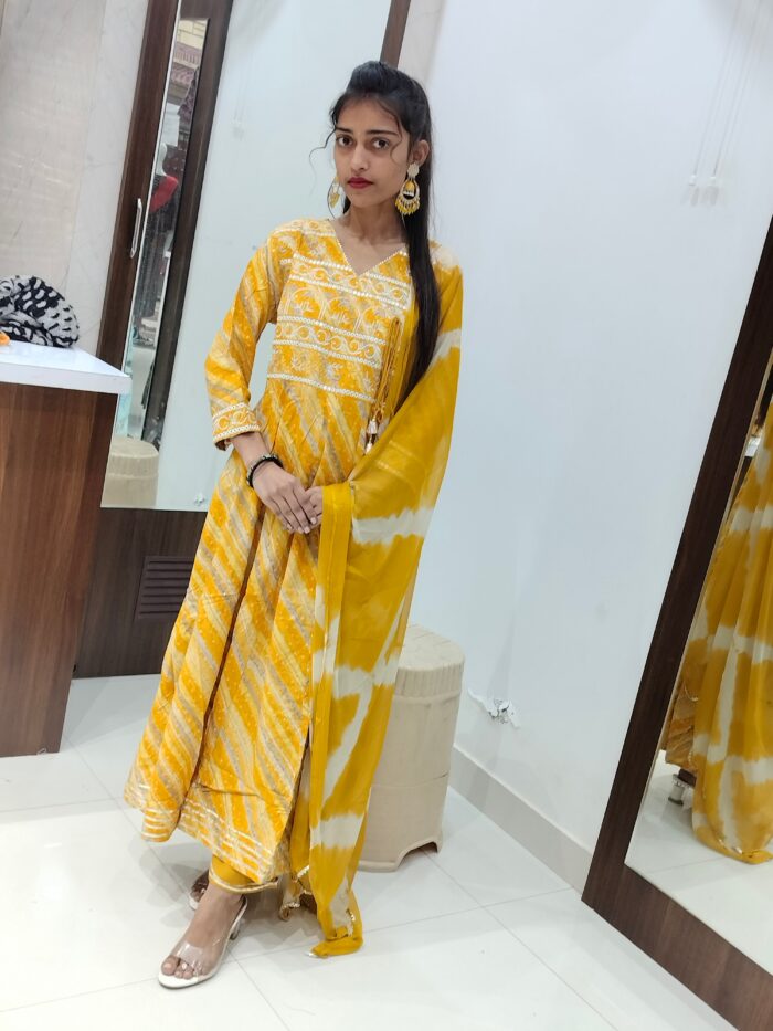 Anrakha pattern with anarkali - Image 4