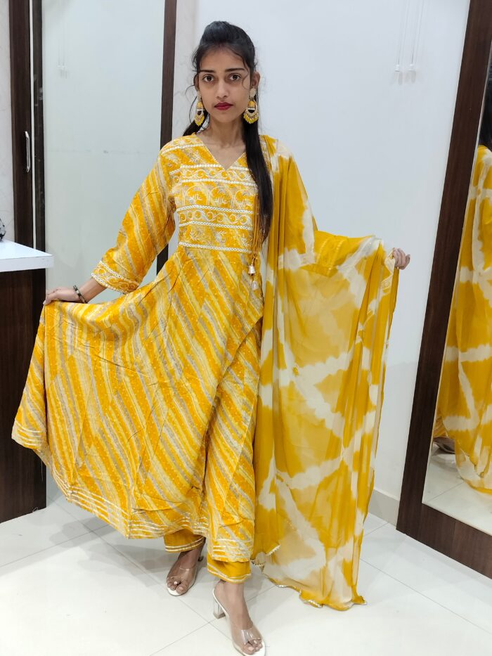 Anrakha pattern with anarkali - Image 2