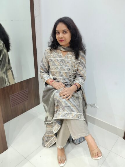 Anrakha pattern with anarkali
