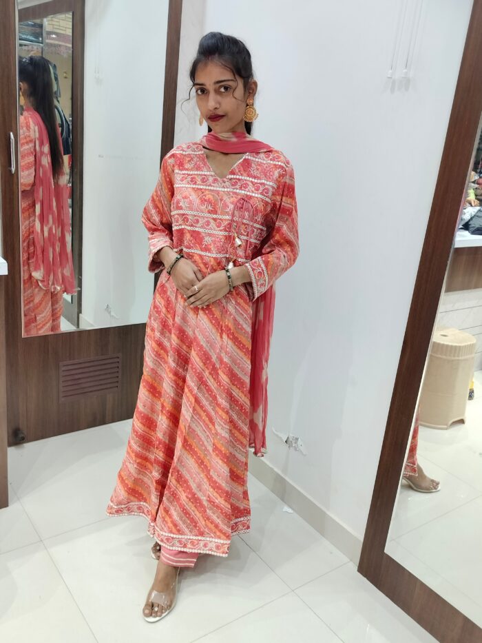 Anrakha pattern with anarkali - Image 3