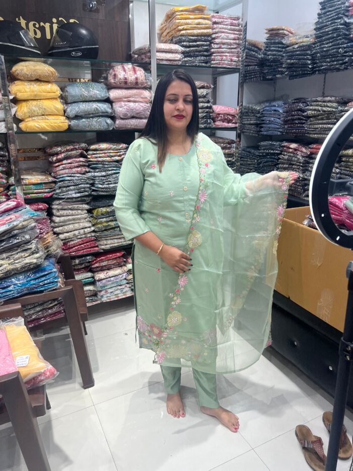 Silk straight designer work. - Image 1