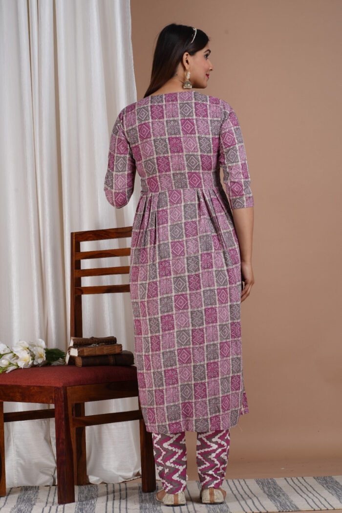 INDO ERA Women's Embroidered Poly Georgette Kurta Sharara with Dupatta - Image 2
