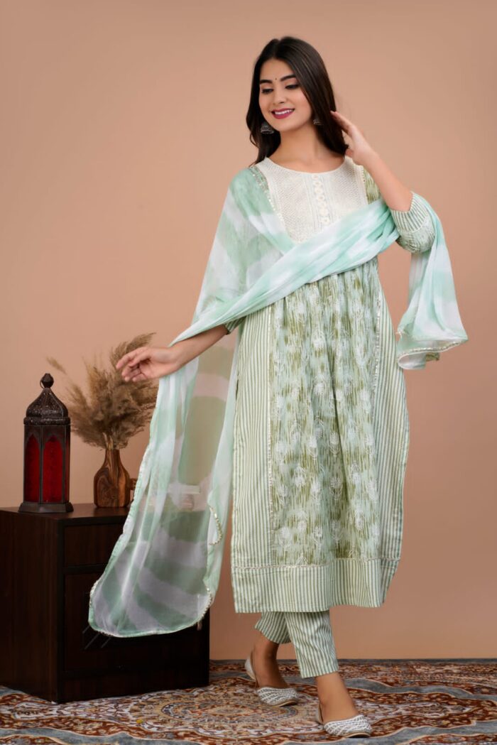KIRAT`S Soft Rayon Kurta and pent with Dupatta - Image 1