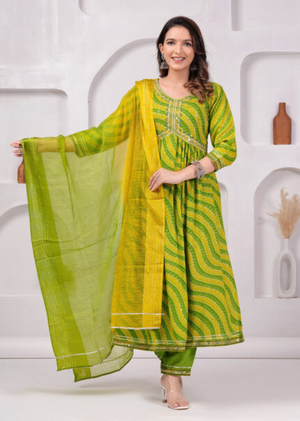 PoshArt's Blue Attractive Short Kurti Sharara Set With Dupatta