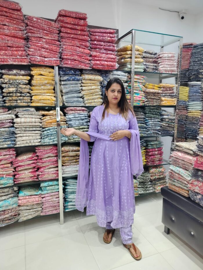 Levender Anarkali pattern - Image 3